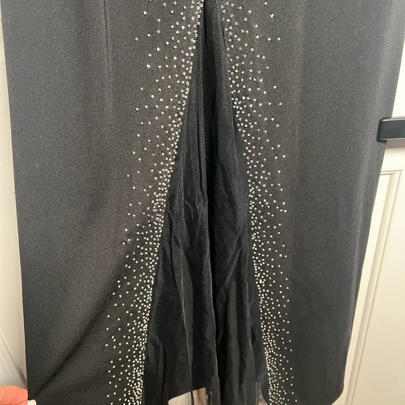 Vintage Dave & Johnny Black Beaded Gown Size 11/12 – Prom Evening Formal Dress - Picture 5 of 8